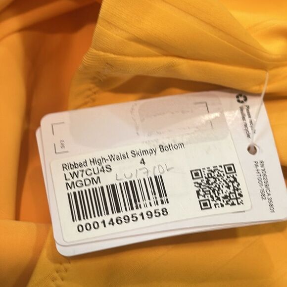 Lululemon Ribbed High-Waist Skimpy-Fit Swim Bottom Mango Dream size 4 NWT 🏝️ - Picture 3 of 10